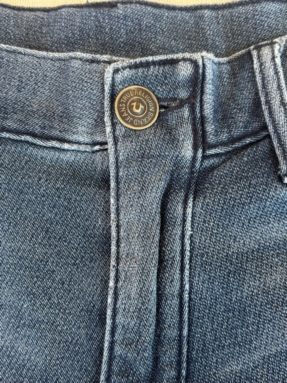 True Religion Rocco Moto Relaxed Skinny Jeans Blue Denim Men’s Size 32